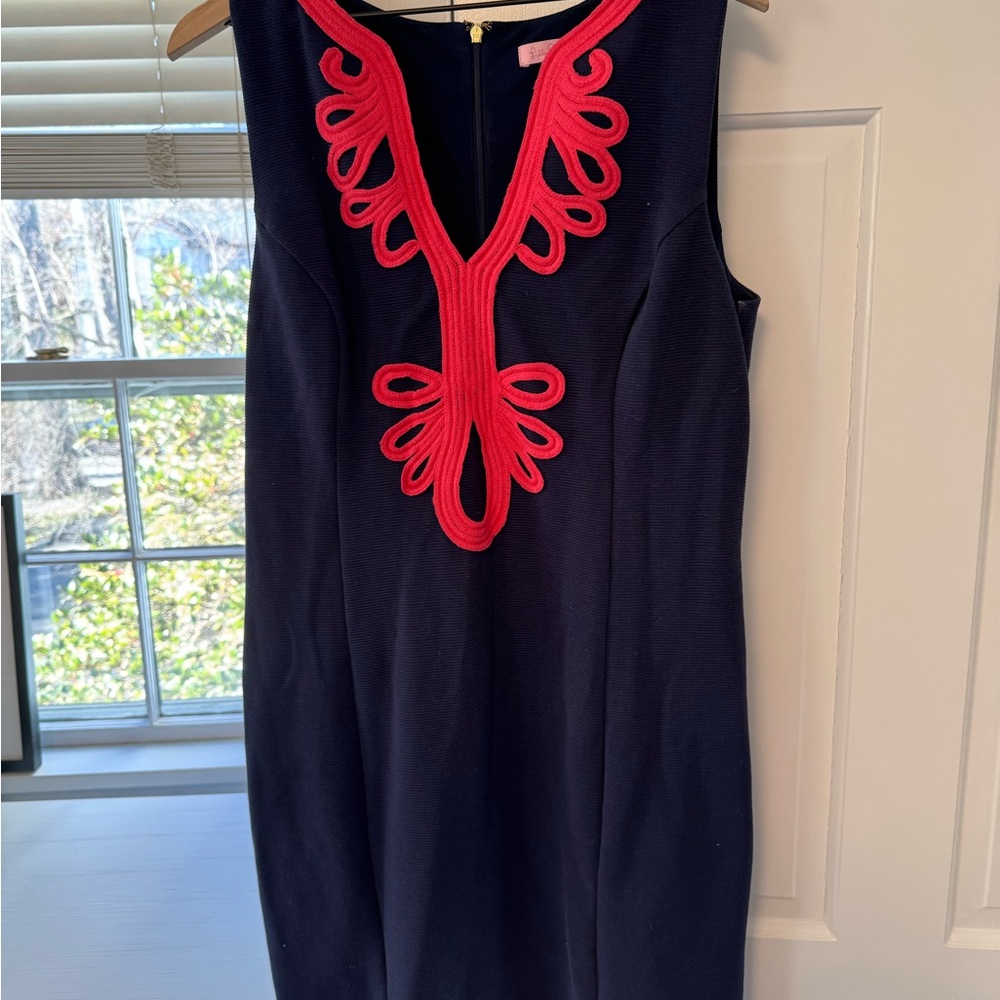 Lilly Pulitzer Janice Dress with Coral detail